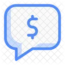 Financial Chat Chat Dollar Icon