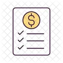 Financial Checklist Bill Icon