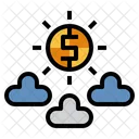 Financial Clouds Dollar Clouds Clouds Icon