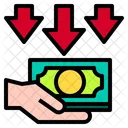 Hand Currency Down Icon
