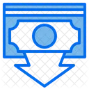 Currency Down Arrow Icon
