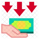 Hand Currency Down Icon