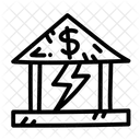 Bank Crisis Broken Icon