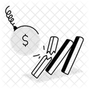 Financial Crisis Money Crisis Business Crisis Icon