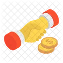 Financial Deal Handshake Respect Icon