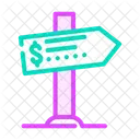 Financial Direction Money Flow Money Direction Icon
