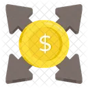 Money Flow Money Directions Financial Directions Icon