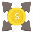 Money Flow Money Directions Financial Directions Icon