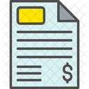 Financial Document Financial Report Financial Paper Icon
