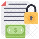Financial Document Security Document Protection Locked Document Icône