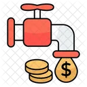 Financial Faucet Financial Tap Money Faucet Icon