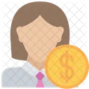 Financial Female Advisor Icon