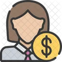 Financial Female Advisor Icon