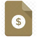 Financial File Dollar Icon