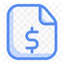 Financial File Voucher Bill Icon
