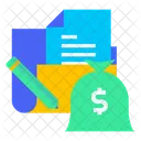 Financial File Document Business Paper Icon