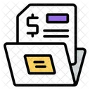 Financial Folder Document Case Portfolio Icono