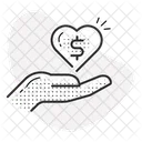Financial Generosity Charitable Giving Monetary Donations Icon
