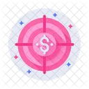 Financial Goal Financial Aim Dollar Target Icon