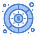Financial Graph Dollar Graph Circle Graph Icon
