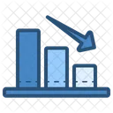 Blue Financial Graph Decline Decrease Icon