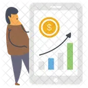 Growth Chart Financial Chart Data Analytics Icon