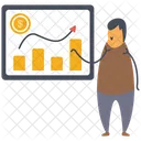Growth Chart Financial Chart Data Analytics Icon