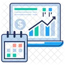 Financial Growth Schedule Online Business Analytics Business Analysis Icon