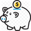 Financial Piggy Bank Economical Icon
