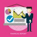 Financial Report Business Icon