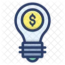 재정적 아이디어 사업 아이디어 예산 계획 아이콘