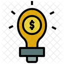 Bulb Idea Banking Money Investment Icon