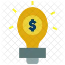 Bulb Idea Banking Money Investment Icon