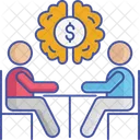Dollar Brain Business Meeting Discuss Topic Icon