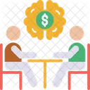 Dollar Brain Business Meeting Discuss Topic Icon