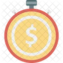 Financial Importance Stopwatch With Dollar Time Importance Icon