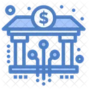 Bank Banking Blockchain Icon