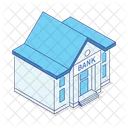 Financial Institute Depository House Bank Building Icon