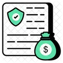 Financial Insurance Document  Icon