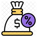 Financial Interest Money Interest Money Bag Icon