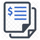 Financial Invoice  Icon