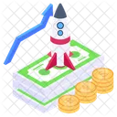 Business Launch Financial Launch Money Launch Icon