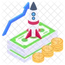 Business Launch Financial Launch Money Launch Icon