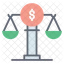 Justice Scale Financial Justice Business Justice Icon