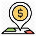 Financial Location Pin Map Icon