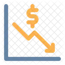 Financial Loss Business Loss Downtrend Icon