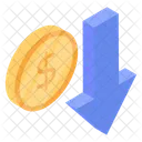 Money Loss Financial Loss Dollar Crisis Icon