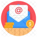 Business Mail Financial Mail Currency Mail Icon