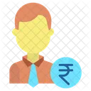Iman Rupees Financial Man Financier Icon