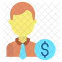 Imale Dollar Financial Man Financier Icon